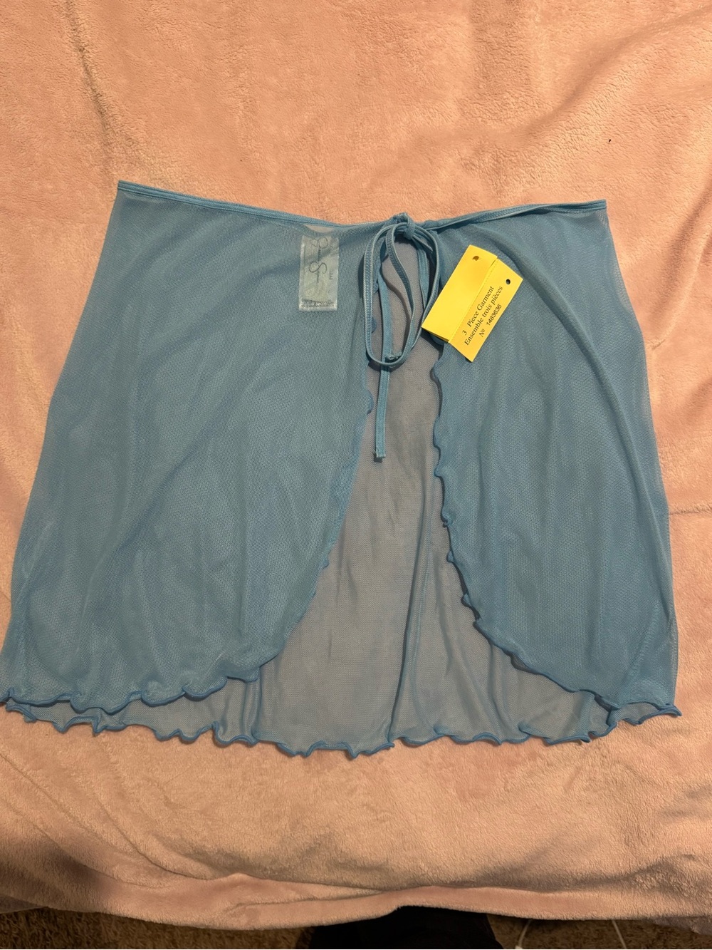 Jessica Simpson Light Blue Sheer Mesh Cover-Up